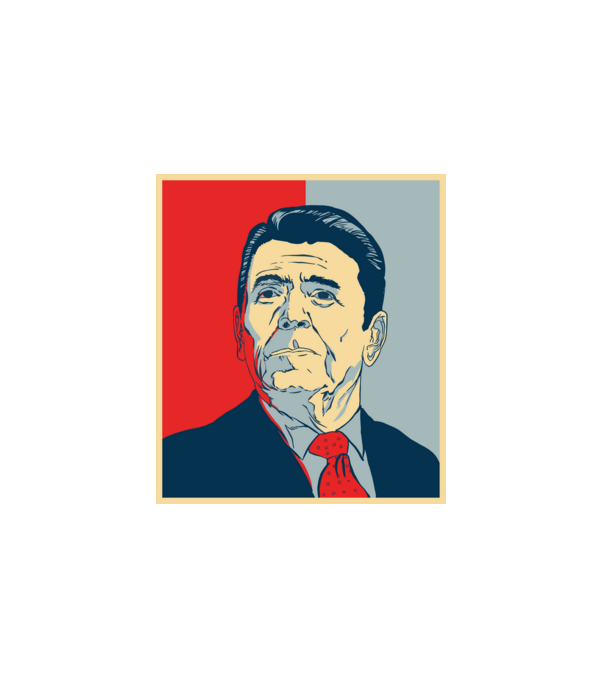 Reagan Hope minta fehér pólón