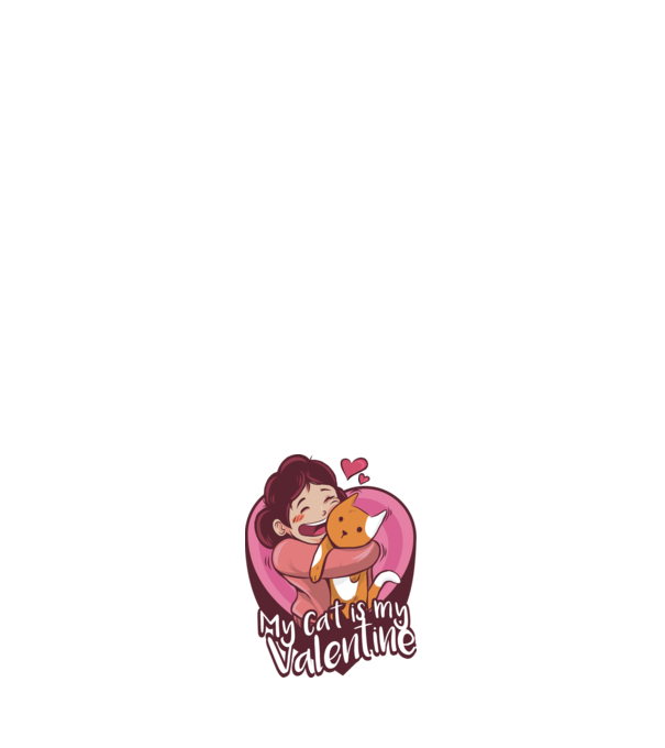A Cicám az én szerelmem cuki póló Valentin napra minta fehér pólón