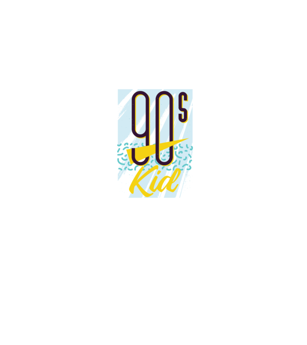 Retro 90s Kid minta farmerkék pólón