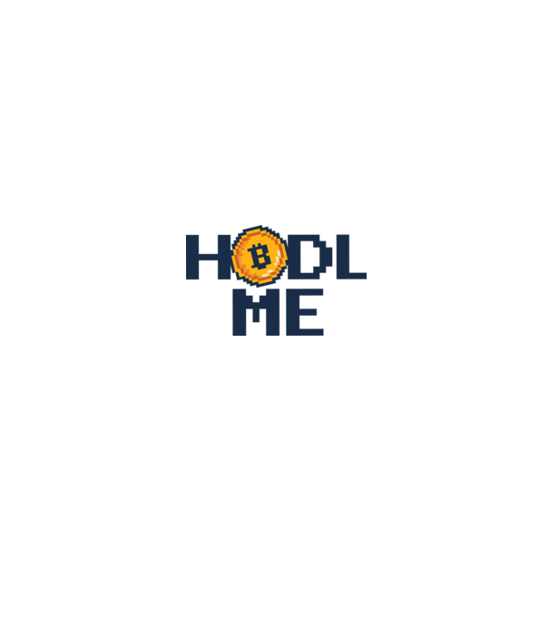 Hodl Me Bitcoin minta fehér/piros pólón