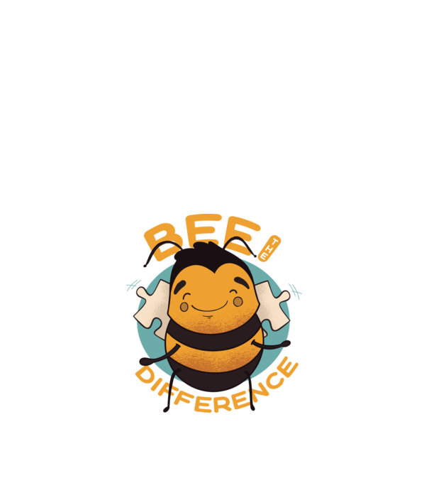 Bee the Difference - Legyél Te a különbség minta fekete pólón