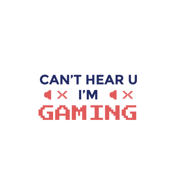 Can't hear U - I'm Gaming minta fehér pólón