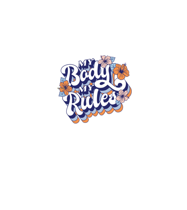 My Body My Rules minta szürke pólón