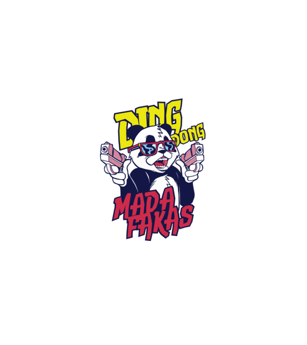 Ding Dong Panda minta fehér pólón