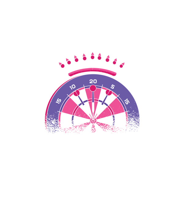 Darts királynő minta fehér pólón