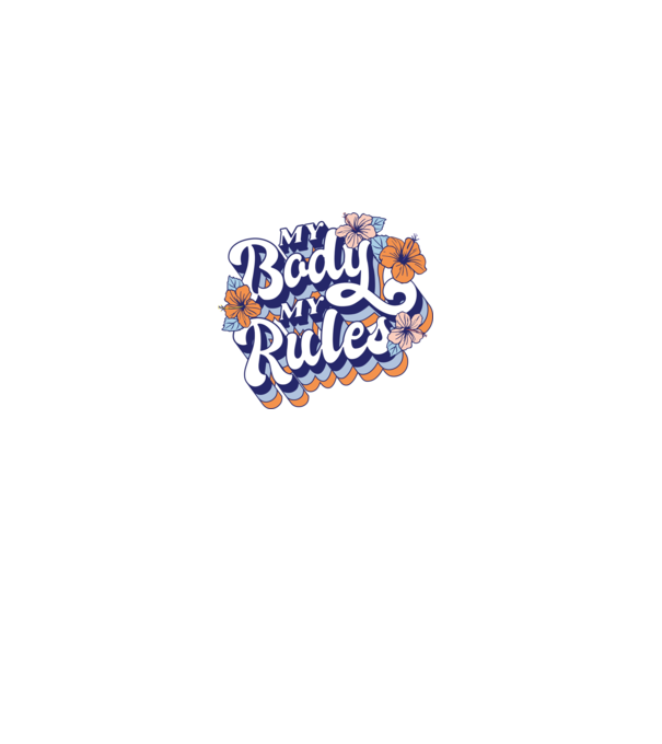 My Body My Rules minta fehér pólón
