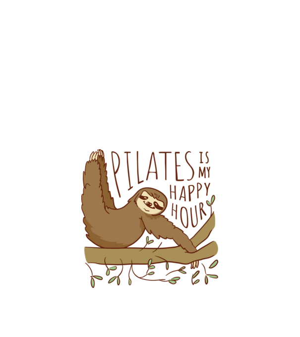 Pilates is my happy hour minta fehér pólón