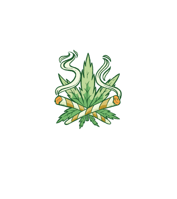 Cannabis Marijuana minta fekete pólón