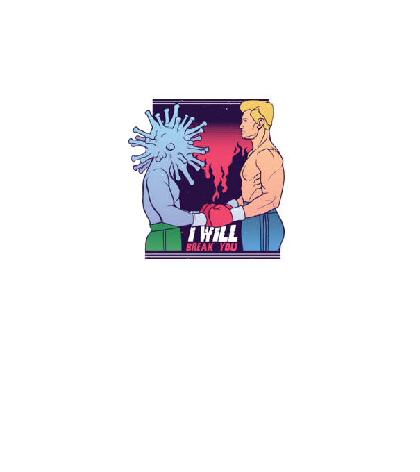 Boxing Virus minta fekete pólón