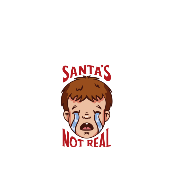 Santa is not real minta piros pólón