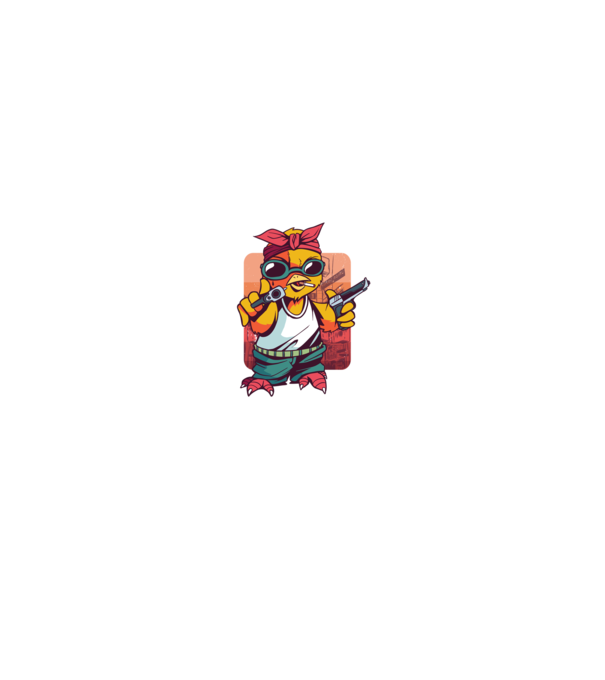 Pew Pew Madafakas Csirke minta fekete pólón