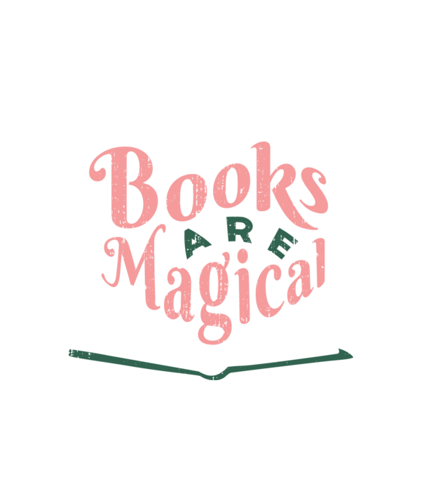 Books Are Magical minta fehér pólón