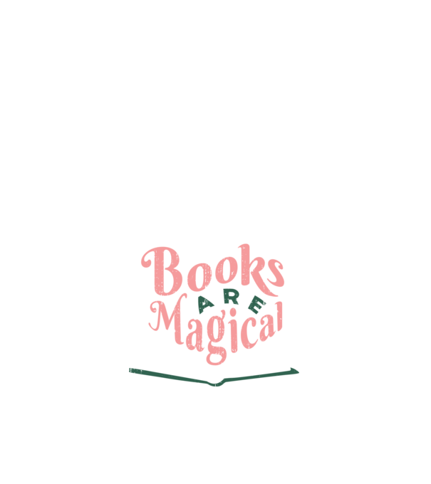 Books Are Magical minta fehér pólón