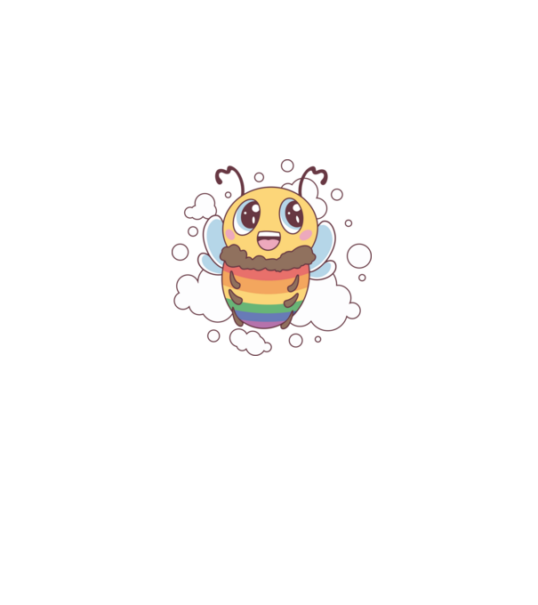 LGBT BEE minta szürke pólón
