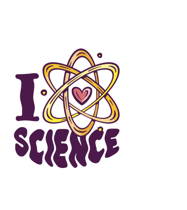 I Love Science Tudományos minta fehér pólón