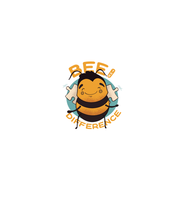 Bee the Difference - Legyél Te a különbség minta fekete pólón