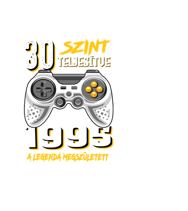 GAMER szint teljesítve 30. 1995 minta fekete pólón