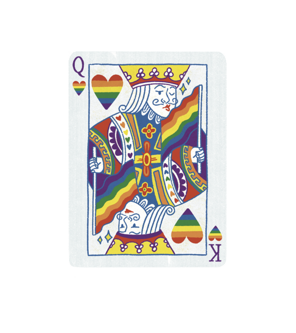 Queer King minta fehér pólón