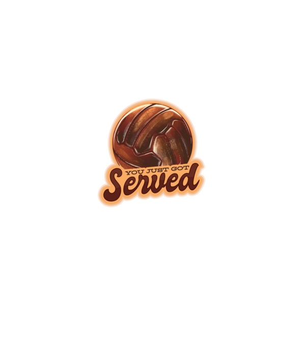 You just got served - Röplabdás minta piros pólón