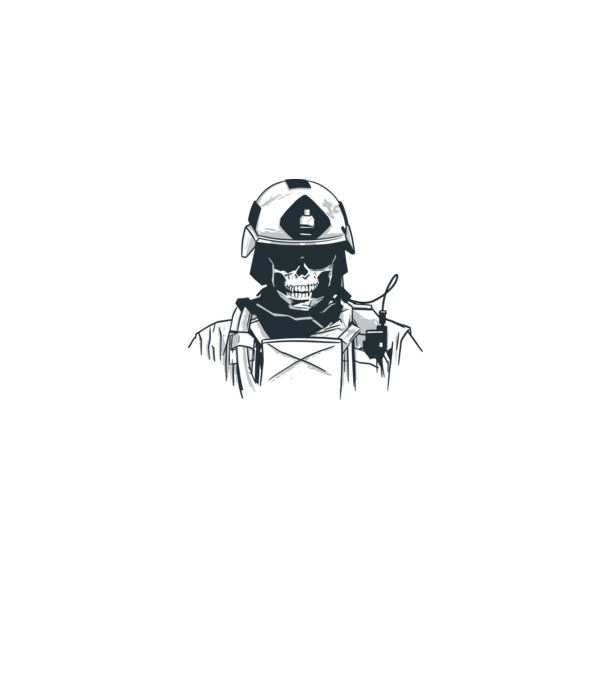 Special Force Skull minta szürke pólón