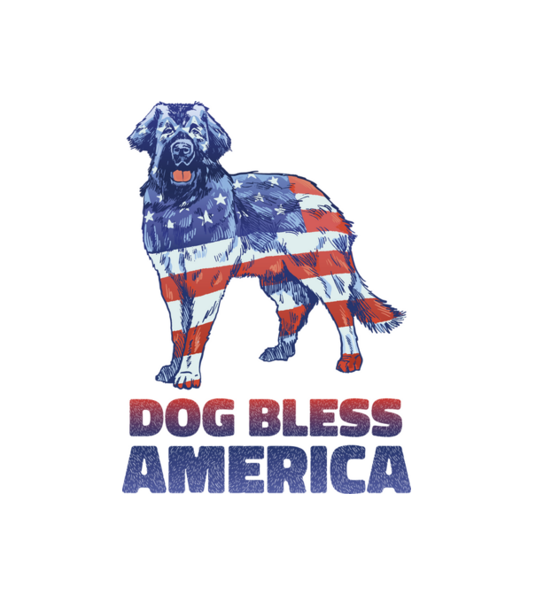 Dog Bless America minta fehér pólón
