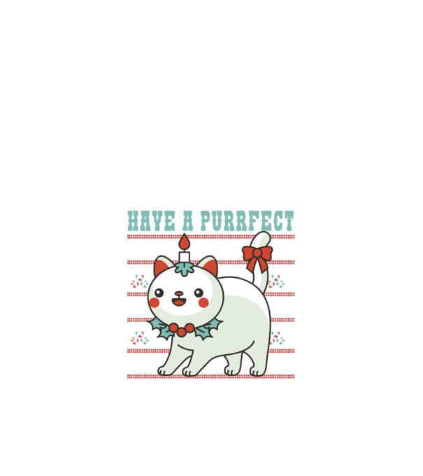 Have a Purrfect Christmas minta fekete pólón