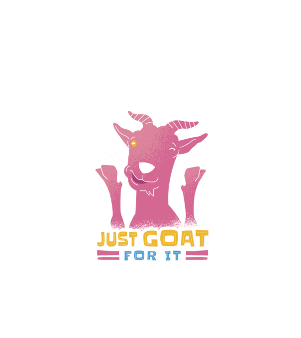 Just Goat For It minta fekete pólón