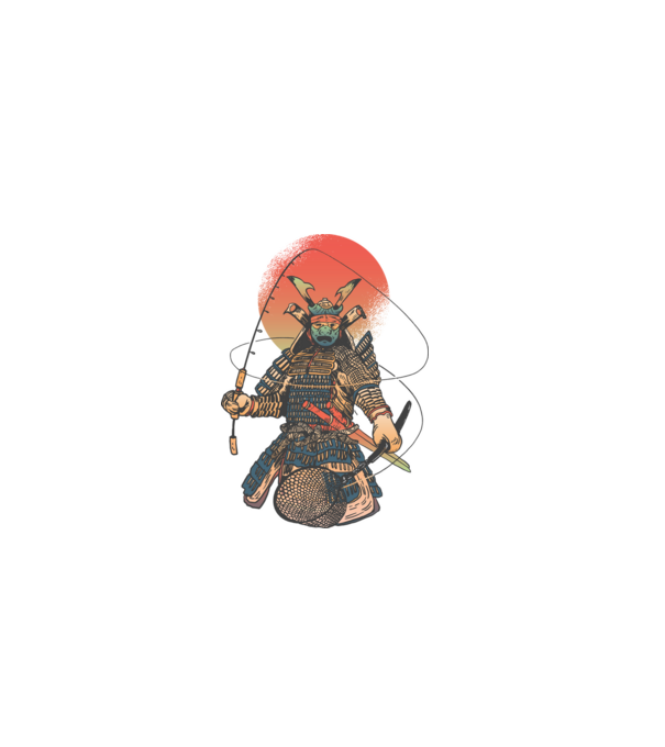 Samurai  minta fehér pólón