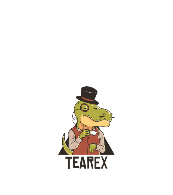 Tea Rex Dinoszaurusz teával minta homokszín pólón