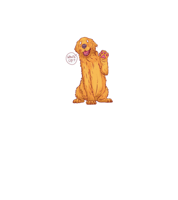 Golden retriever minta fekete pólón