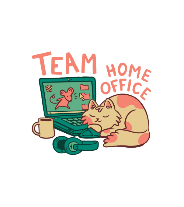 Team Home Office minta fehér pólón