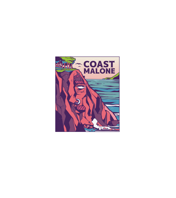 Coast Malone minta fekete pólón