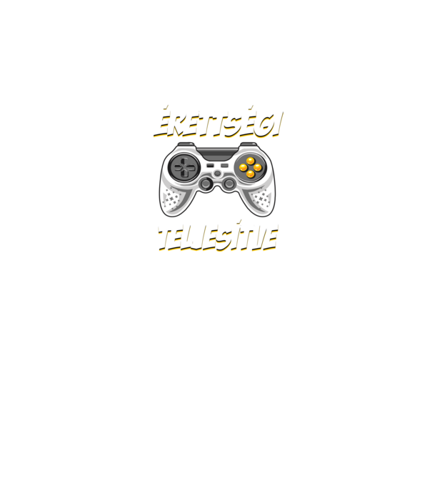 Érettségi teljesítve gamer Ballagás minta sötétkék pólón