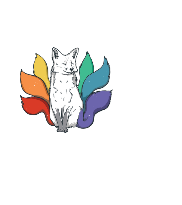LGBT róka minta világoskék pólón