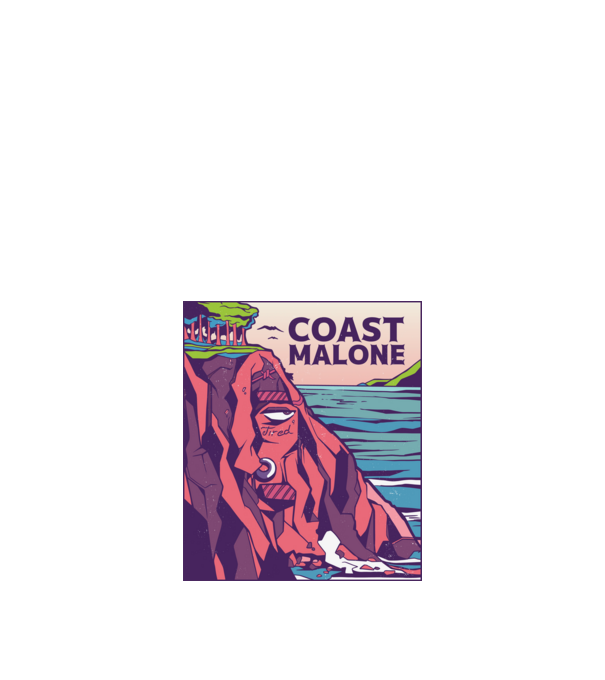 Coast Malone minta fekete pólón