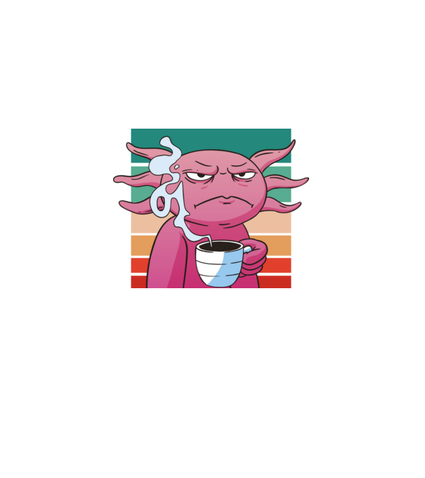 Mérges Axolotl minta fekete pólón