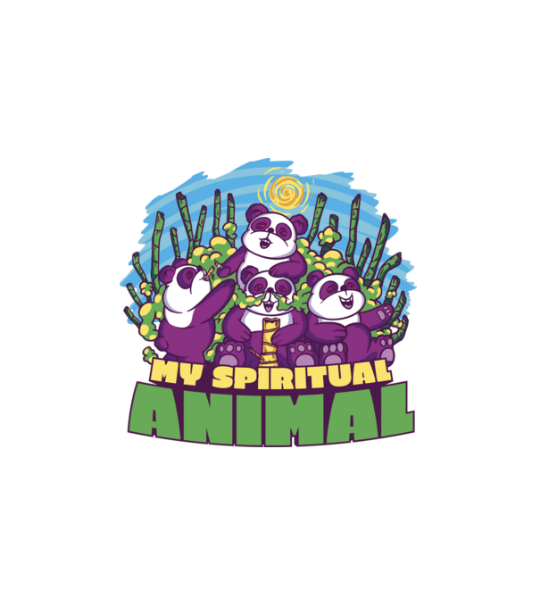 Stoner Panda minta fehér pólón
