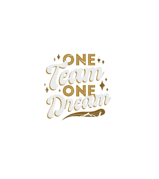 One Team One Dream minta fekete pólón