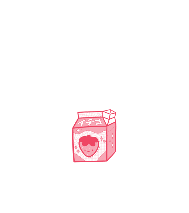Strawberry Milk minta fehér pólón