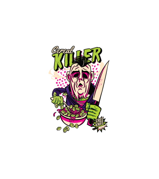 Cereal Killer Gabonapehely minta fehér pólón