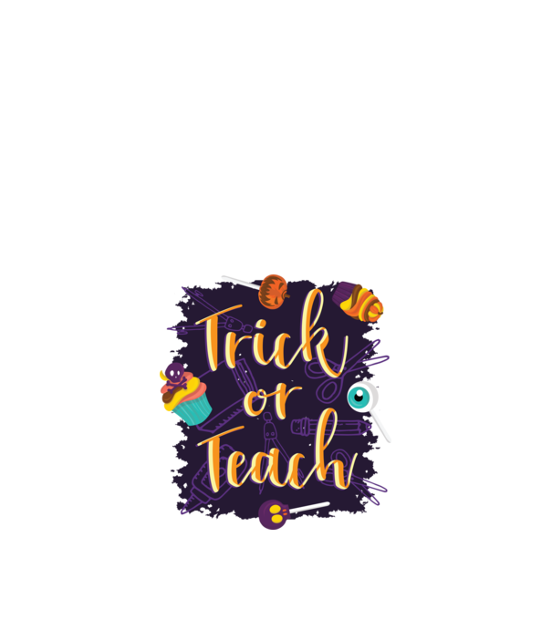 Trick or Teach Halloween Tanároknak minta homokszín pólón