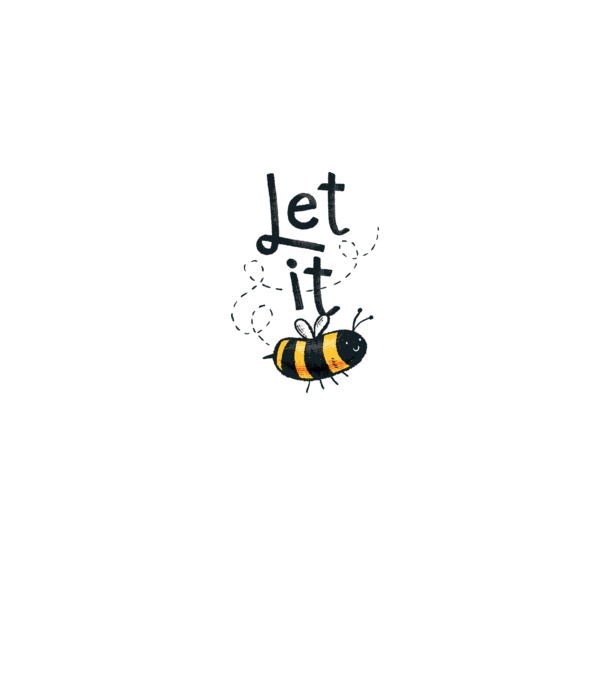 Let it bee - Méhész minta szürke pólón