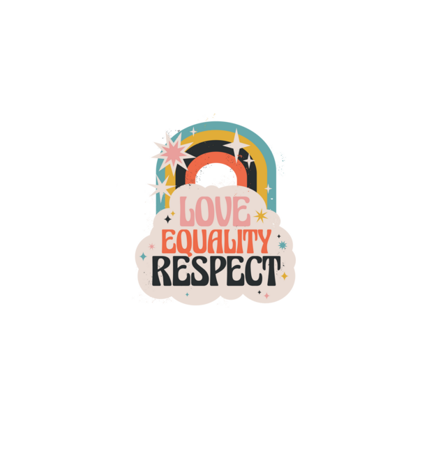 Love equality respect minta sötétkék pólón