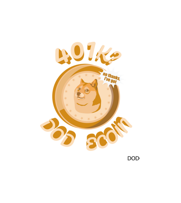 Doge Coin minta fehér pólón