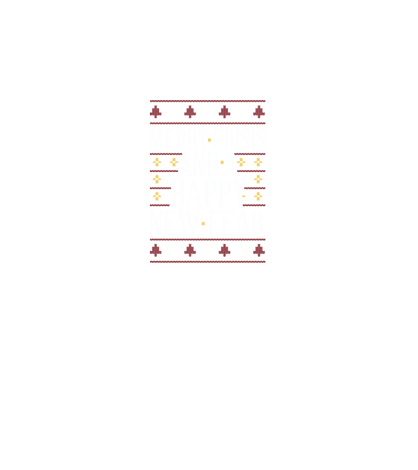 Merry crisis and a happy new fear minta fekete pólón