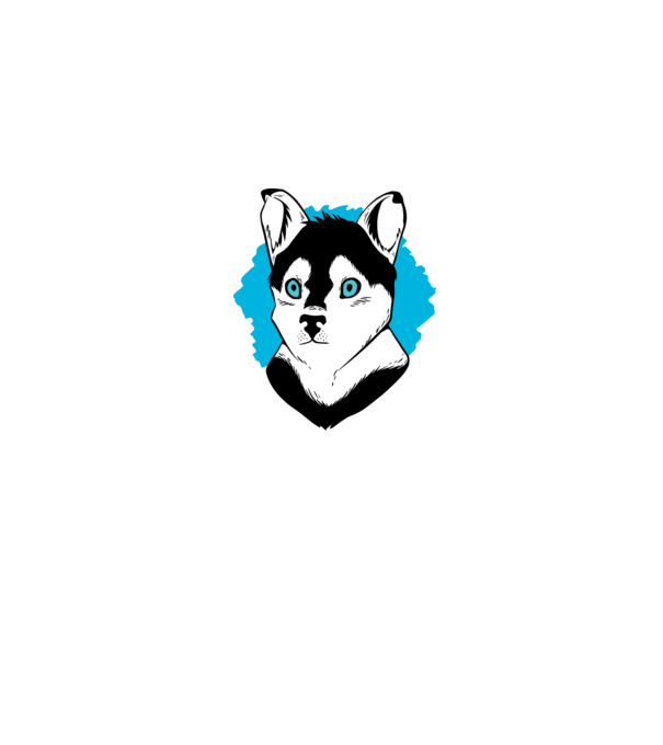 Pomsky Kutya minta szürke pólón