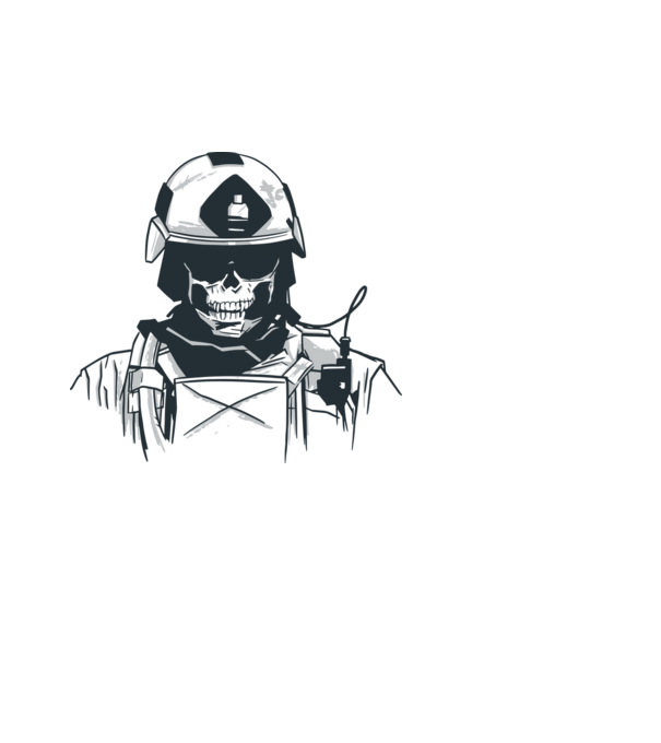 Special Force Skull minta fehér pólón