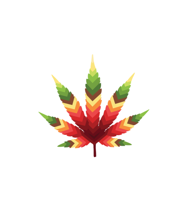 Cannabis Levél minta fehér pólón