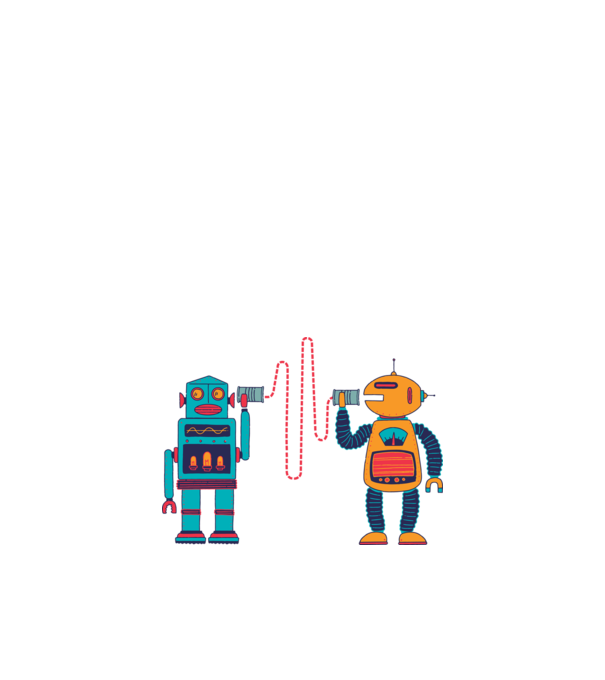 Walkie Talkie Robot minta fehér pólón