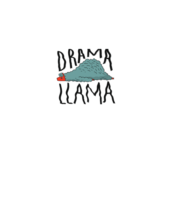 Dráma Láma minta homokszín pólón